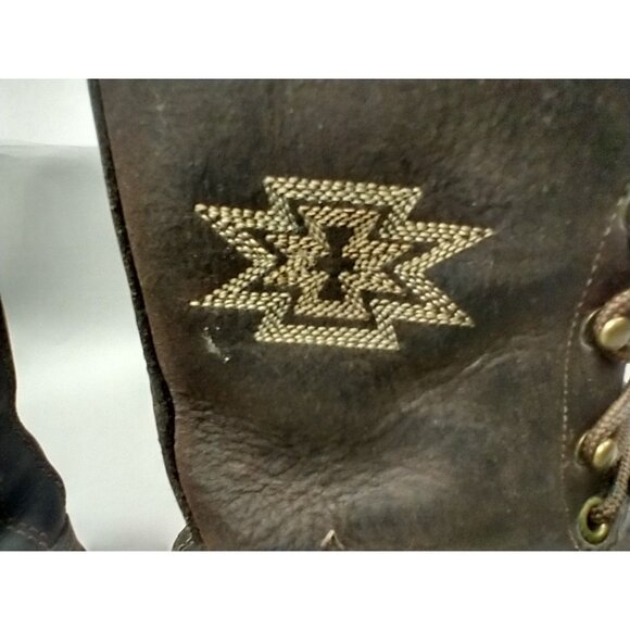 Abilene Leather Lace Up Western Packer Kiltie Boots Men's 7.5 D (Womens Size 10) - Picture 16 of 16